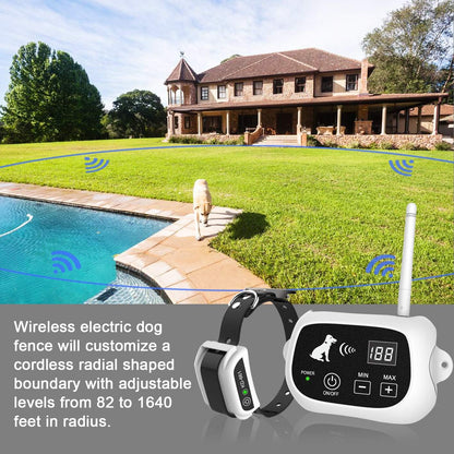 Latest Dog Fence Wireless System, Pet Containment System, Pets Dog Containment System Boundary Container with IP65 Waterproof Dog Training Collar Receiver