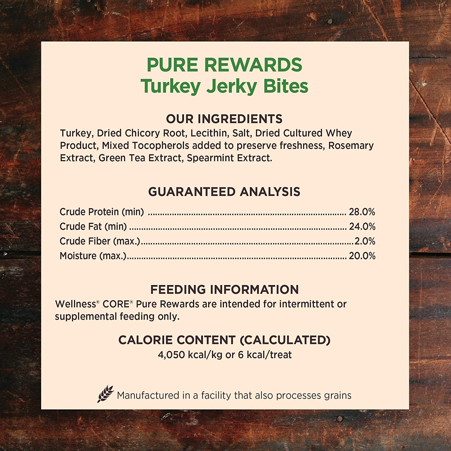 CORE Pure Rewards, Grain-Free Tender Jerky Treats, Made in USA (Turkey Recipe, 4-Ounce Bag)