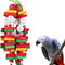 Bird Chewing Toy Large Medium Parrot Cage Bite Toys African Grey Macaws Cockatoos Eclectus Amazon (Apple-22Inch)